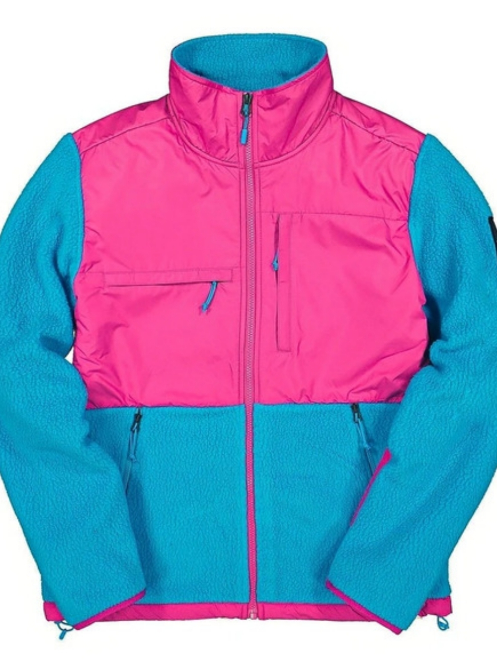 The North Face Denali Color Block Jacket | Festival Pink/Acoustic blue | Mens L